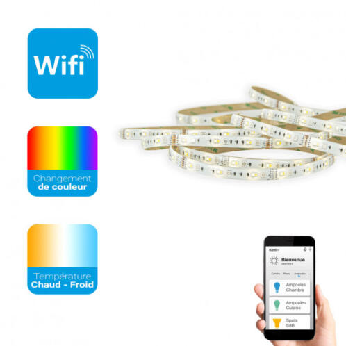 Χanlite Kozii Ταινία Led Smart Wifi και Bluetooth CCT και RGB 20W 220LM IP65 5M