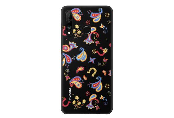 Huawei P30 lite TPU Case Flower Black