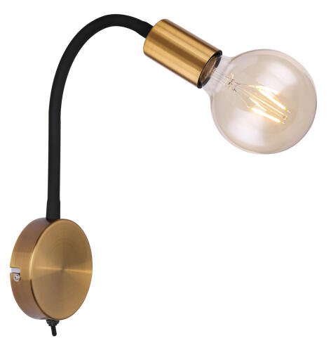 Globo Lighting Απλίκες EDDY μονόφωτο χρυσό  1xE27