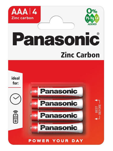 PANASONIC μπαταρίες Zinc Carbon AAA/R03 1.5V 4τμχ