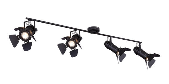 Globo Lighting Σπότ EGON τετράφωτο μαύρο  4xGU10