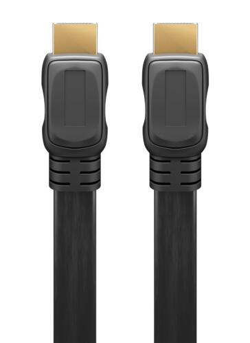 GOOBAY καλώδιο HDMI 2.0 με Ethernet 61278 flat 18Gbit/s 4K 1.5m μαύρο