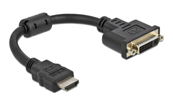 DELOCK αντάπτορας HDMI σε DVI 65206 4K/30Hz 20cm μαύρος