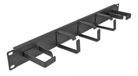 DELOCK cable management 66848 για rack 19"/1U 5x γάντζοι μαύρο