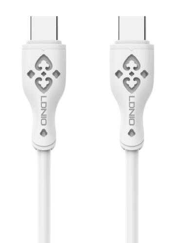 LDNIO καλώδιο USB-C σε USB-C LC812C 65W PD 2m λευκό