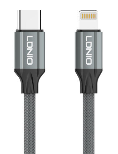 LDNIO καλώδιο Lightning σε USB-C LC442I 30W PD 2m γκρι