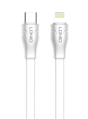 LDNIO καλώδιο Lightning σε USB-C LC131I 30W PD 1m λευκό