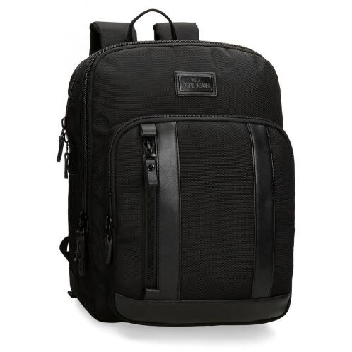 Pepe Jeans Τσάντα Πλάτης με Θήκη Laptop 13,3 36x27x12cm Allblack