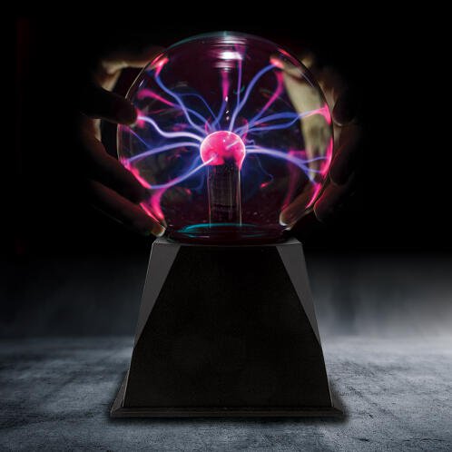 Διακοσμητικό Φωτιστικό Plasma Ball 5 Ιντσών σε Μαύρο Χρώμα