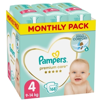 PAMPERS Premium Care Μέγεθος 4, (9kg-14kg) - 168 Πάνες - 81765800