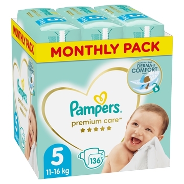 PAMPERS Premium Care Μέγεθος 5, (11kg-16kg) - 136 Πάνες - 81765803