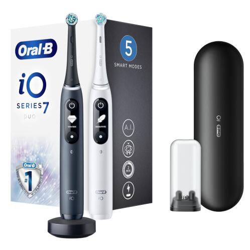 Oral-B iO Series 7 DUO Hλεκτρικές Οδοντόβουρτσες- Black & White - 81769547