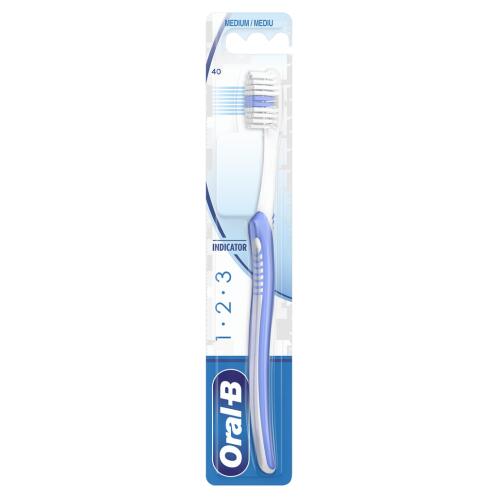 Oral-B 123 Indicator Χειροκίνητη Οδοντόβουρτσα, 40mm Μέτρια - 81774761