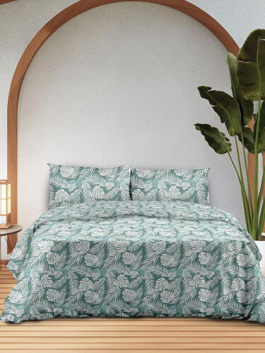 Σετ Σεντόνια Flannel 3038 Aqua Μονό (160x260)