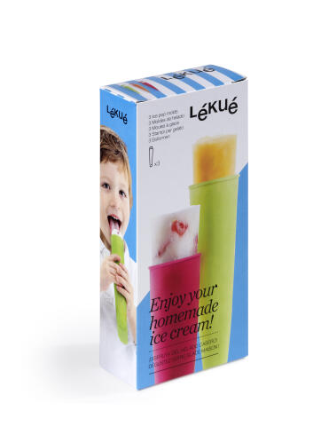 Lekue Ice Pop Φόρμες Σιλικόνης Για Γρανίτα 90ml  Χρωματιστές -Σετ 3 Τεμαχίων