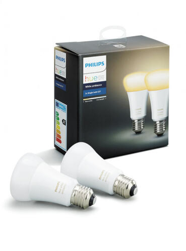 Philips Hue White Ambiance 9.5W A60 E27 x2 Pack