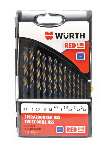 Würth Σετ Τρυπάνια HSS blister 1,5-6,5mm 13 τεμαχια