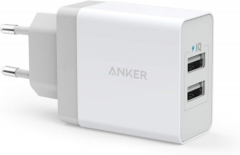 Anker Φορτιστής Τοίχου, 24 Watt, 2 x USB-A, Άσπρο