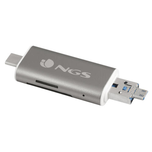 NGS Ally Card Reader micro USB Type-C για SD/microSD Γκρι