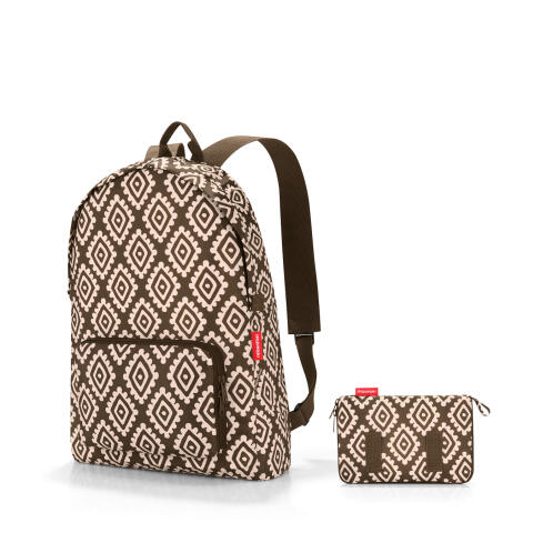 Reisenthel τσάντα πλάτης mini maxi rucksack σειρά Diamonds Mocha