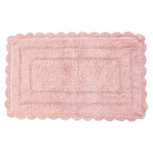 ARVIX ΤΑΠΕΤΟ ΜΠΑΝΙΟΥ 50x80cm COTTON DENTELLE/BOIS DE ROSE 57904