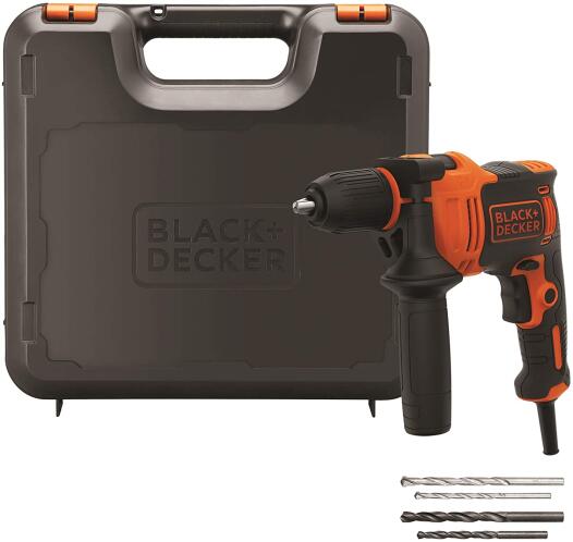 Black+Decker Κρουστικό Δράπανο Mε Bαλίτσα Mεταφοράς BEH710K-QS