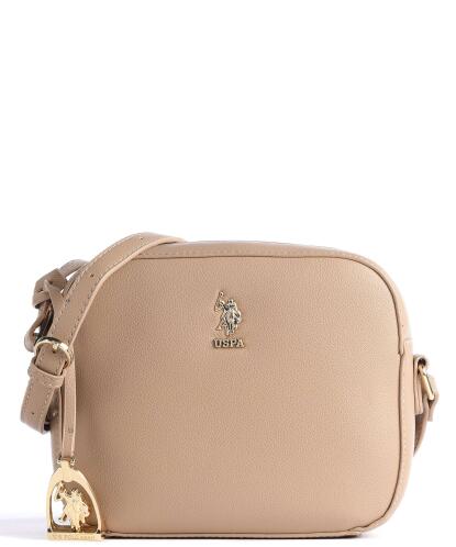 US Polo Assn. Τσάντα ώμου 20x17x6.5cm σειρά New Jones Beige