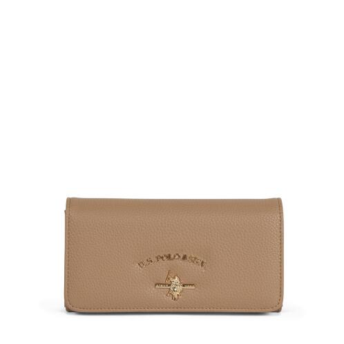 US Polo Assn. Πορτοφόλι 19x2x10cm σειρά Stanford Beige