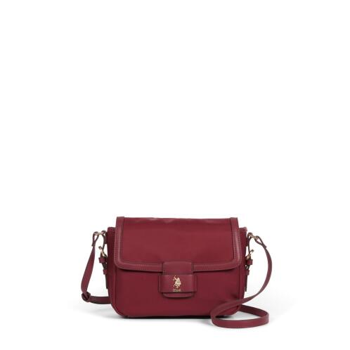 US Polo Assn. Τσάντα ώμου 25x17x8cm σειρά Houston Dark Red