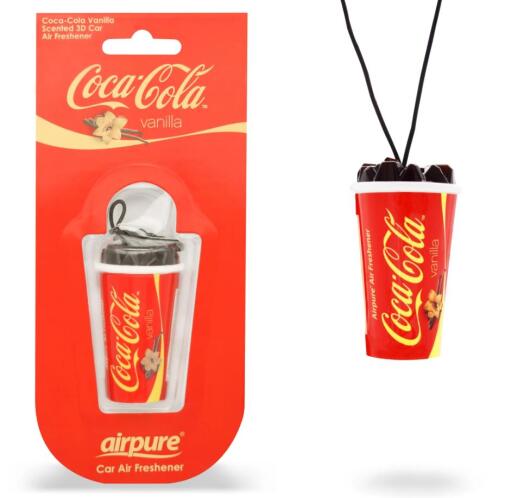 AIRPURE COCA-COLA VANILLA - Ποτήρι  3D αρωματικό αυτοκινήτου με άρωμα βανίλια