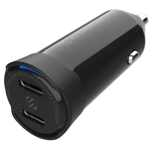 Scosche CPDCC60-SP Dual-Port USB-C® Car Charger