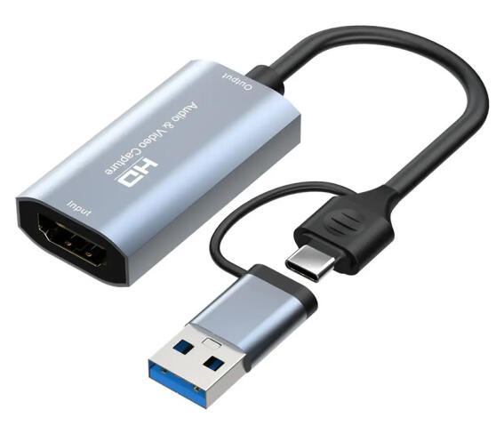 CABLETIME HDMI video capture CT-ACHC-AG USB & USB-C 4K/60Hz γκρι