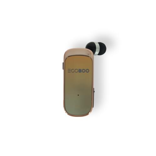 Egoboo Ακουστικό Clip&Go Pro In-Ear BT Handsfree Gold