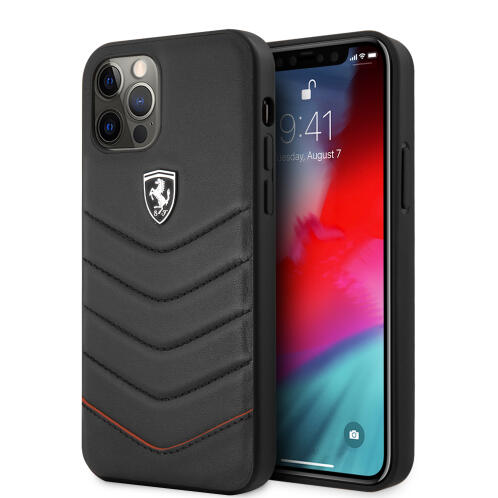 Ferrari "Off Track" Quilted Leather Case Θήκη προστασίας από γνήσιο καπιτονέ δέρμα