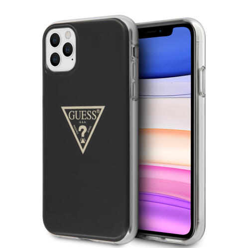 Guess Back Cover Σιλικόνης Μαύρο (iPhone 11 Pro Max)