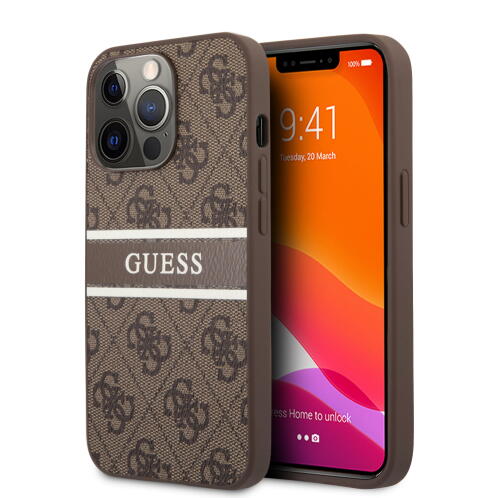 Guess "4G Logo Collection" Printed Stripe Θήκη προστασίας από δερματίνη – iPhone 13 Pro