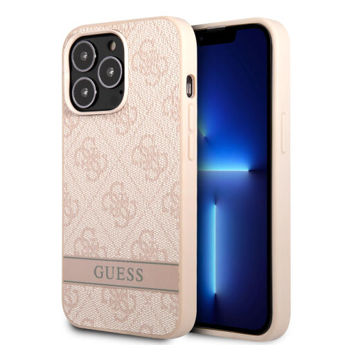 Guess 4G Stripe Back Cover Σιλικόνης Ροζ (iPhone 13 Pro)