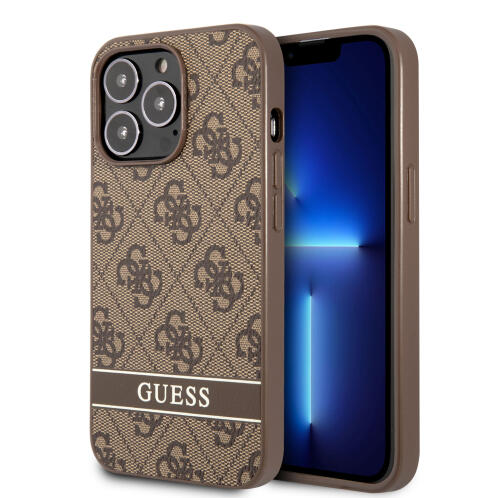 Guess 4G Stripe Back Cover Σιλικόνης Καφέ (iPhone 13 Pro)