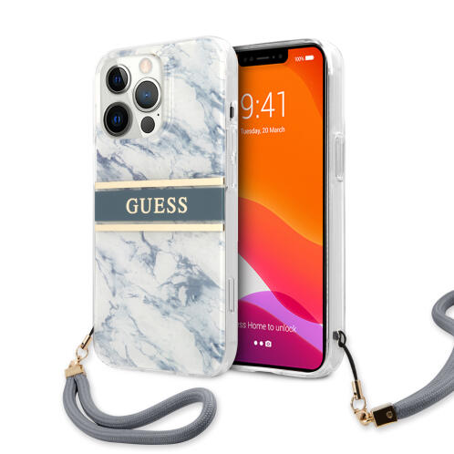 Guess "Marble Collection"  Θήκη προστασίας με όψη μαρμάρου – iPhone 13 Pro Max (Μπλε/Λευκό)