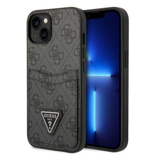 Guess Triangle Logo Collection Back Cover Δερματίνης Μαύρο (iPhone 14 Plus)