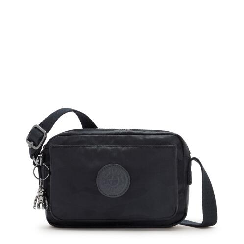 Kipling Τσαντάκι ώμου 13.5x20x7.5cm σειρά Abanu Black Camo Emboss