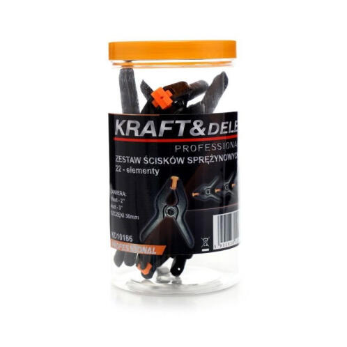 Kraft&Dele Σετ Σφιγκτήρες Ελατηρίου 2/3" 22 τμχ Kraft&Dele KD-10186