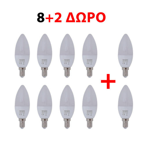 10 X Blaupunkt Λάμπα LED Kερί 5W 470lm E14 3000K C37-5