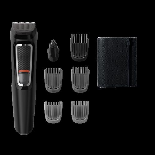 Philips Σετ Επαναφορτιζόμενης Κοπτικής Μηχανής  Multigroom Series 3000 7-in-1 MG3720/15 Μαύρο