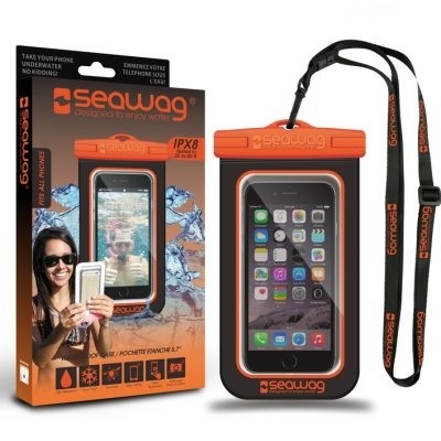 PHONE CASE SEAWAG WATERPROOF BLACK & ORANGE