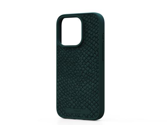 MOB NJORD IPHONE 15 PRO CASE SALMON LEATHER MAGSAFE GREEN