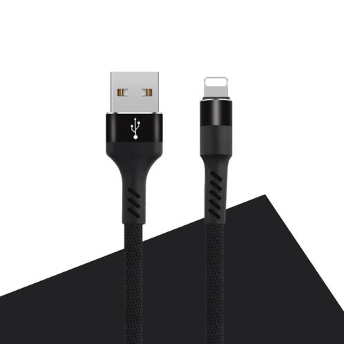 Maxlife Braided USB to Lightning Cable Μαύρο 1m (MXUC-01LB)