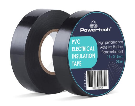 POWERTECH μονωτική ταινία υψηλής αντοχής PT-1030 19mm 20m μαύρη