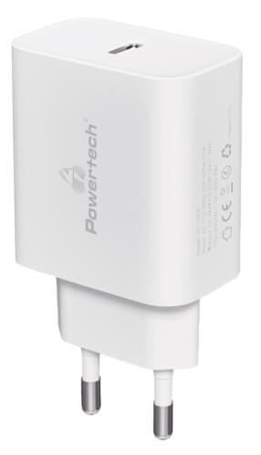 POWERTECH φορτιστής τοίχου PT-1043 USB-C PD QC3.0 30W λευκός