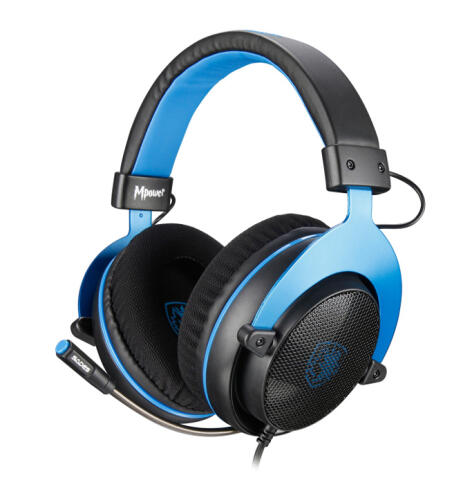 Sades Gaming Headset Mpower Multiplatform 3.5mm 50mm Ακουστικά Μπλέ